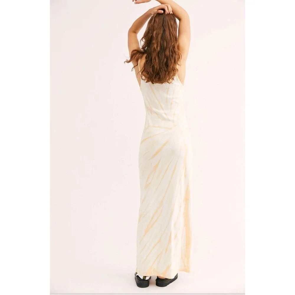 Daydreamer Free People Noelle Tie Dye Column Maxi Dress M Celestial Graphic - Picture 9 of 12